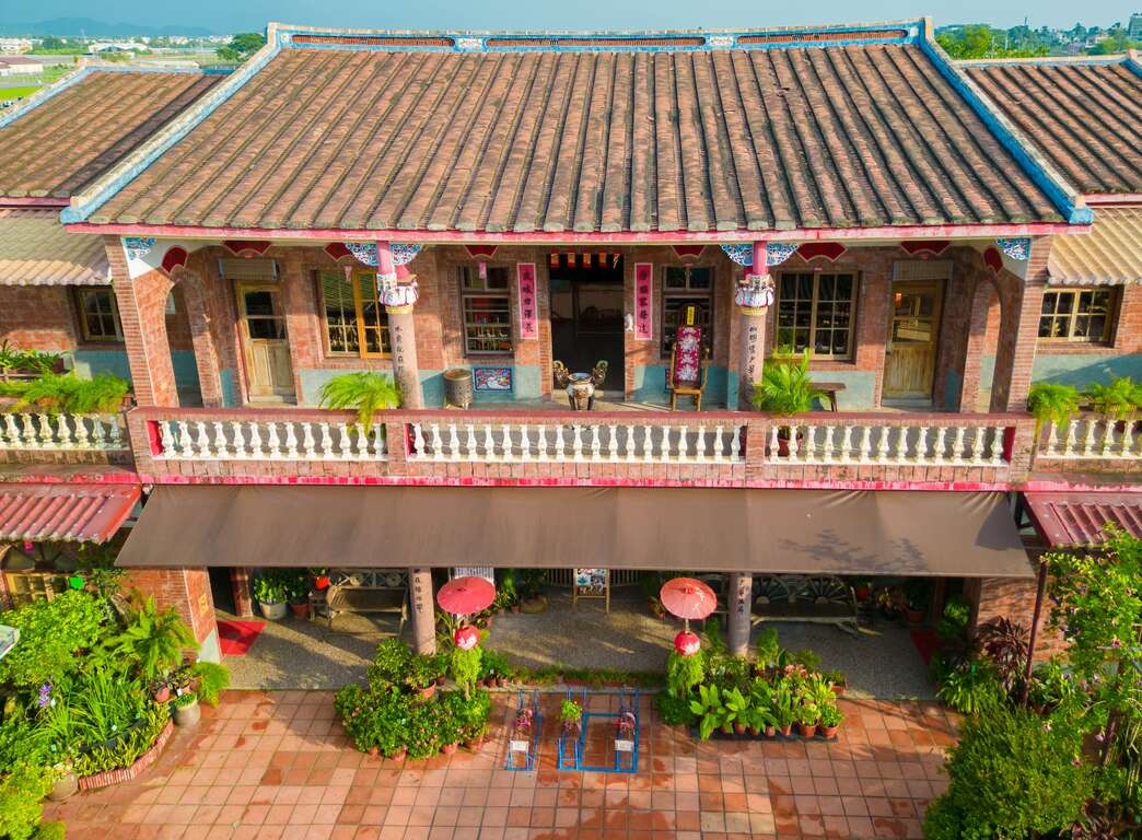 美濃民俗村合院與園區空拍